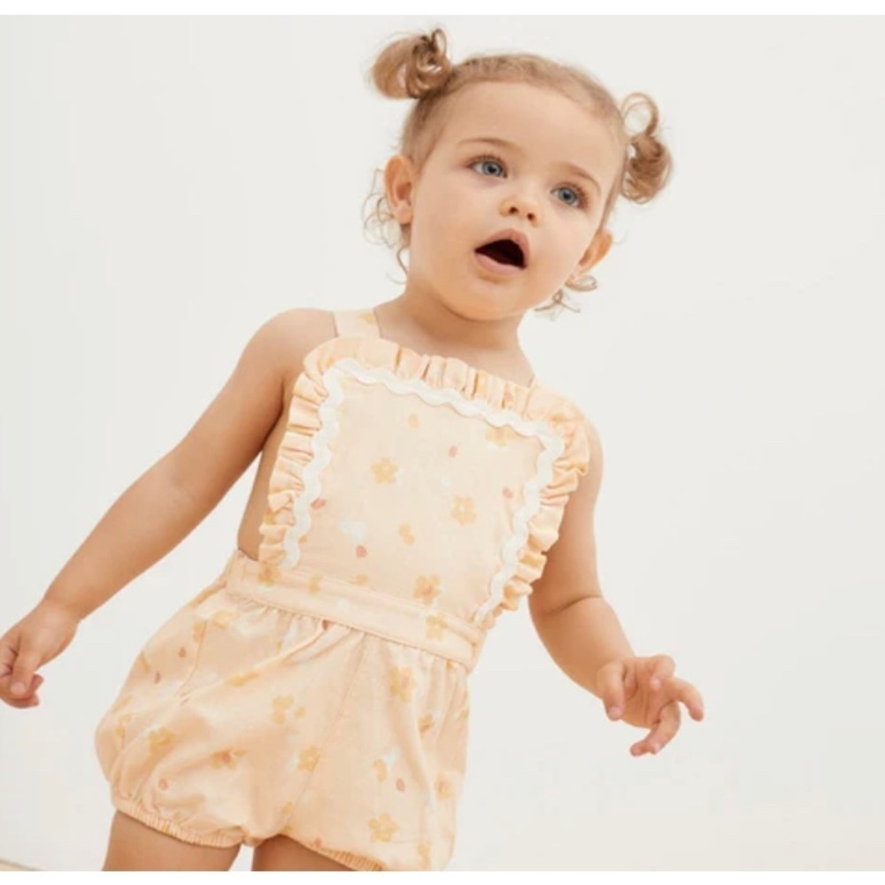 Floral Cream Kids One Piece boutique brand The New Society
